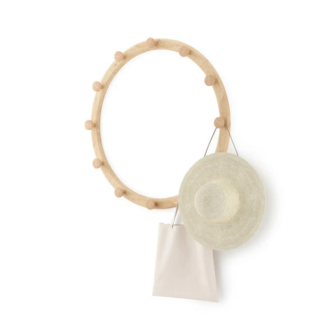 Set de 4 porte-manteaux à 3 crochets modulables en bois