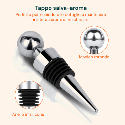 Sommelier­set van 6 stuks in elegante aluminiumkoffer