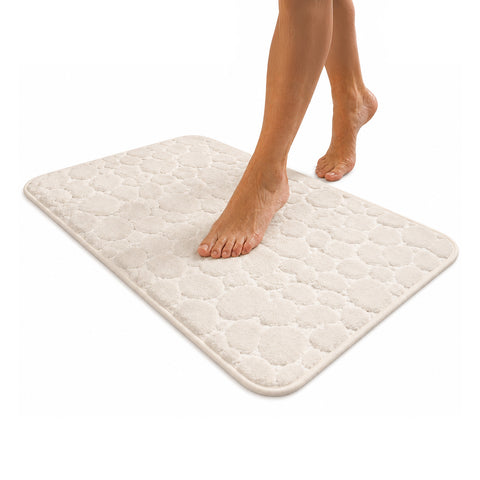 Tapis en mousse à mémoire de forme beige 50x80cm