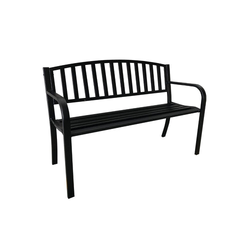 Banc Hollywood en acier peint en noir avec structure époxy