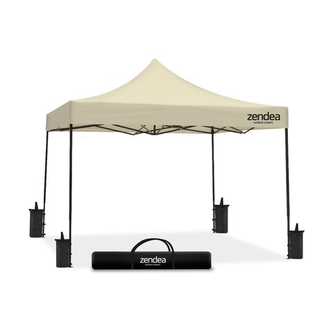 Tonnelle Pliante 3x3 m Étanche avec Sac de Transport et Poids Inclus