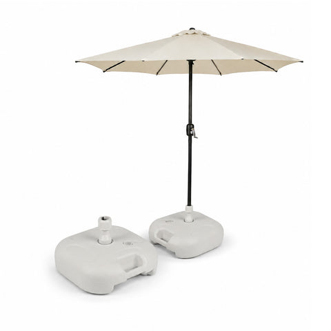 Parasolvoet voor de tuin van 20 liter van PP – Vulbare standaard met water of zand – Voor stokken van ø22-32 mm en parasols tot 2,2 m – Afmetingen 44x44x14 cm – Eenvoudig te monteren en reinigen