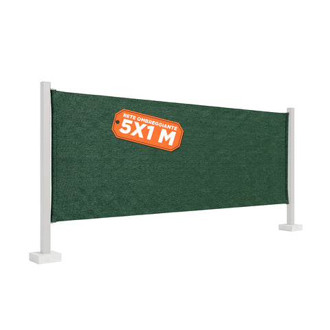 Schaduwdoek 1x5m - 85% afscherming voor privacy en bescherming tegen de zon
