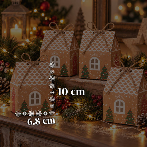 Adventskalenders – Boomversie met laden of huisjes met stickers