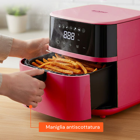 Friteuse à Air 4,5L avec Écran LED Tactile et 7 Programmes de Cuisson 1400W