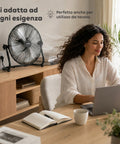 Ventilatore da Terra ø 40cm – Inclinabile, Potenza 65W e Pale in Metallo