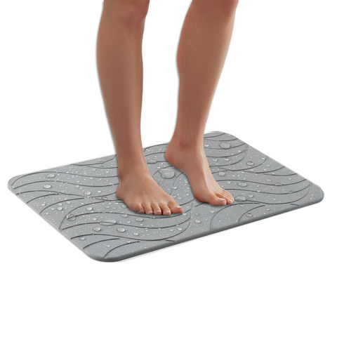 Antislipbadmat van diatomietsteen – hygiënisch en absorberend
