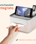 Dispenser Multiuso da Tavolo - Organizer con 3 Scomparti e Porta Fazzoletti