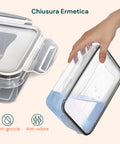 Set 24 Contenitori Ermetici per Alimenti con Etichette Riutilizzabili e Penna