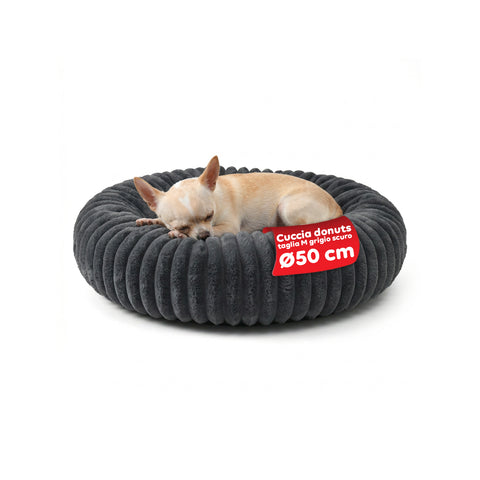 Panier donut moelleux et confortable pour chiens et chats, différentes tailles et couleurs