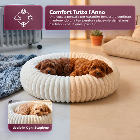 Panier Donut Doux et Confortable pour Chiens et Chats Différentes Tailles et Couleurs