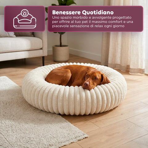 Panier Donut Doux et Confortable pour Chiens et Chats Différentes Tailles et Couleurs