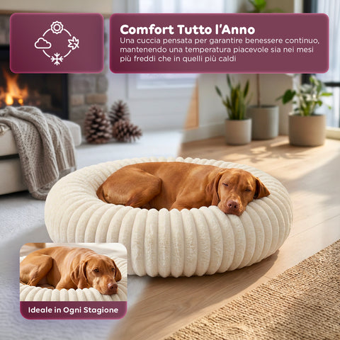 Panier Donut Doux et Confortable pour Chiens et Chats Différentes Tailles et Couleurs