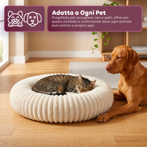 Panier Donut Doux et Confortable pour Chiens et Chats Différentes Tailles et Couleurs