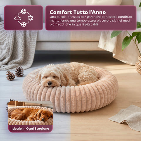 Panier Donut Doux et Confortable pour Chiens et Chats Différentes Tailles et Couleurs