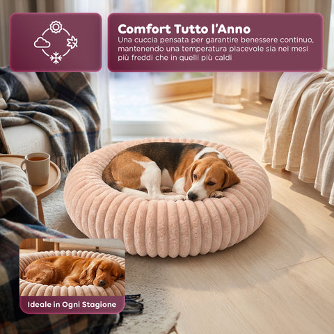 Panier Donut Doux et Confortable pour Chiens et Chats Différentes Tailles et Couleurs