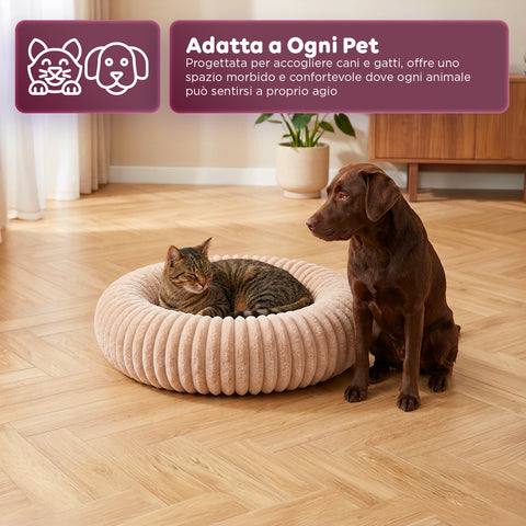 Panier Donut Doux et Confortable pour Chiens et Chats Différentes Tailles et Couleurs