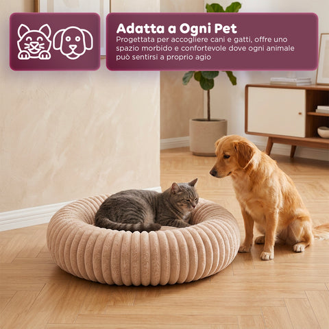 Panier Donut Doux et Confortable pour Chiens et Chats Différentes Tailles et Couleurs