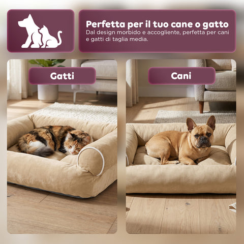 Panier/Canapé Doux pour Chiens et Chats, Différentes Tailles et Couleurs