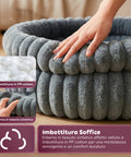 Cuccia Rotonda Antistress per Cani e Gatti Morbida e Confortevole