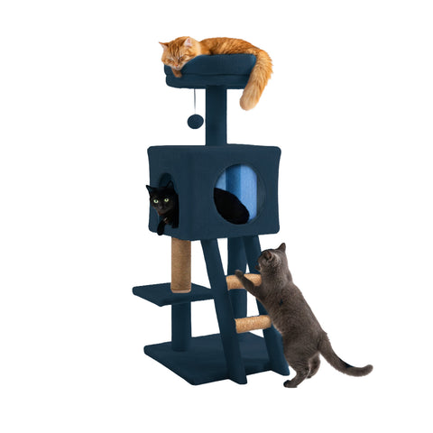Arbre à chat 92 cm avec niche, échelle et jouets