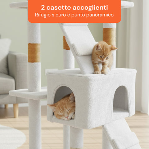 Arbre à Chat 170 cm avec Niche, Griffoirs et Accessoires de Montage