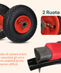 Carrello a Mano Portata 200Kg in Acciaio Tubolare Verniciato a Polvere