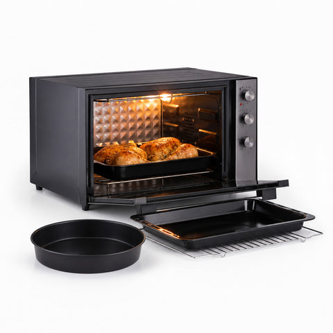 Four électrique à chaleur tournante 70L multifonction 2500W – Double résistance et minuterie de 90 min
