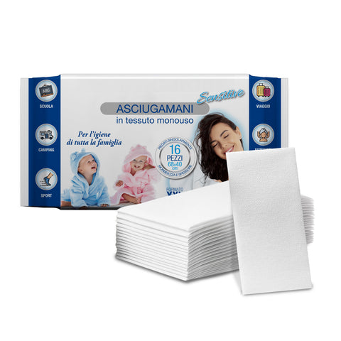 Serviettes jetables 68x40 cm – non-tissé XXL 16 / 576 pièces pour l’hygiène quotidienne