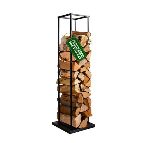 Metalen houtopslagrek – ruimtebesparende standaard 33×33×115 cm