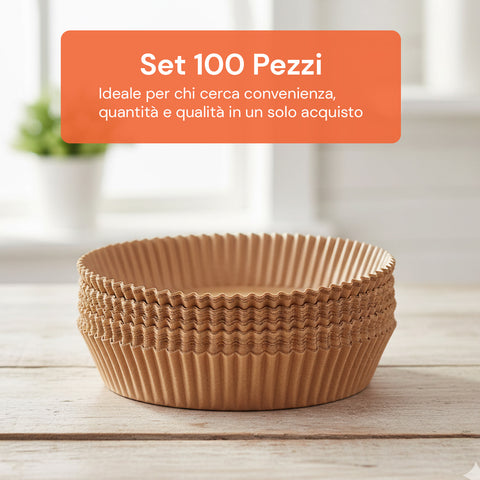 Lot de 100 pièces de papier cuisson pour friteuse à air - Imperméable et résistant à la chaleur