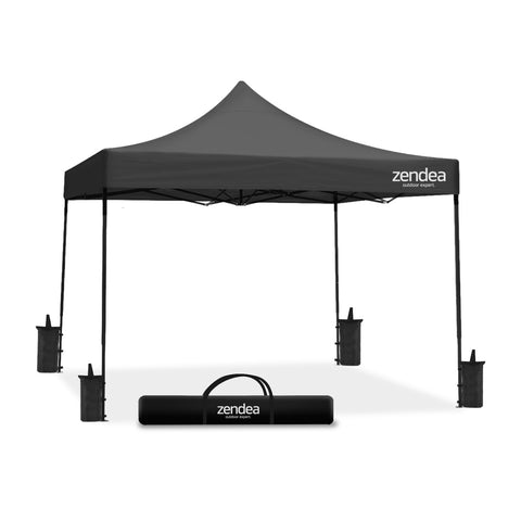 Tonnelle Pliante 3x3 m Étanche avec Sac de Transport et Poids Inclus