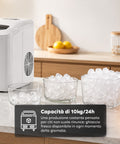 Macchina per il Ghiaccio con serbatoio 1,7L con paletta e vaschetta estraibile inclusa - 150W