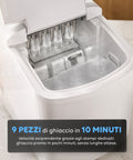 Macchina per il Ghiaccio con serbatoio 1,7L con paletta e vaschetta estraibile inclusa - 150W