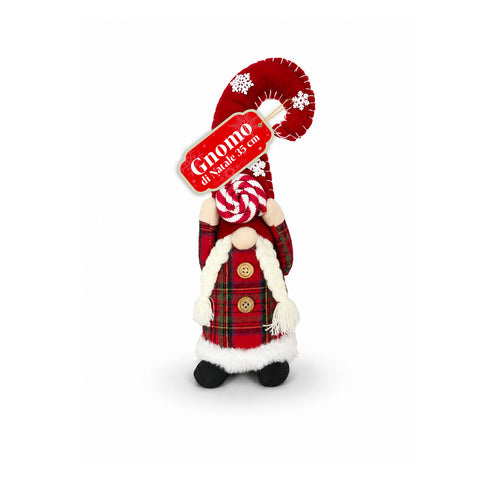 Decoratieve kerstdwerg van zachte stof, kerstdecoratie voor op tafel met lange muts en sneeuwvlokken, verkrijgbaar in 35 en 50 cm