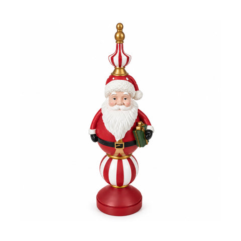 Statuette de Noël de 76 cm en résine, décoration Père Noël et soldat casse-noisette, blanc ou rouge