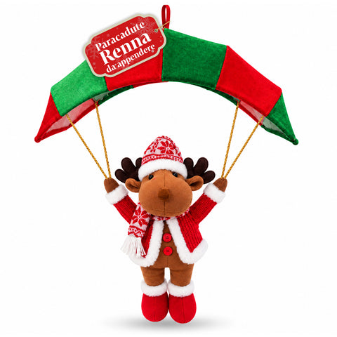 Parachute de Noël à suspendre 80 cm avec personnage de Noël, 4 personnages