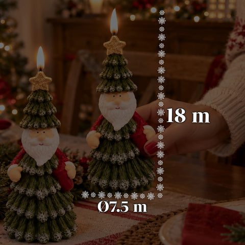 Batterijgevoede led-kerstkaars in 3 varianten – kerstman met boom, beertje en berengezicht, realistische vlameffect, kerstdecoratie