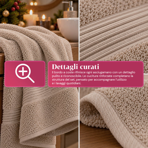Set van 3 handdoeken van 100% katoen – badset met badlaken 90x140, handdoek 60x100 en gastendoekje 40x60 cm, zacht en absorberend, 6 kleuren