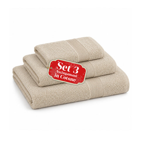 Set van 3 handdoeken van 100% katoen – badset met badlaken 90x140, handdoek 60x100 en gastendoekje 40x60 cm, zacht en absorberend, 6 kleuren