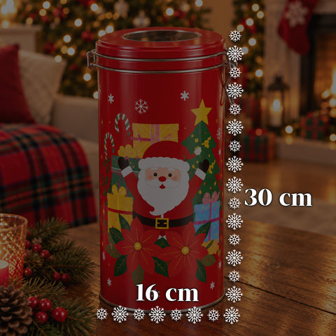 Kerstblik 30x16 cm met Coral Fleece-plaid 145x110 cm, zachte geruite tartan-deken - blind box