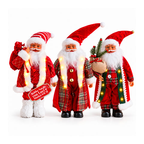 Kerstman met verlichting en muziek, decoratief kerstbeeld van 65-95-120 cm, lichtgevend ornament op batterijen - Blind Box