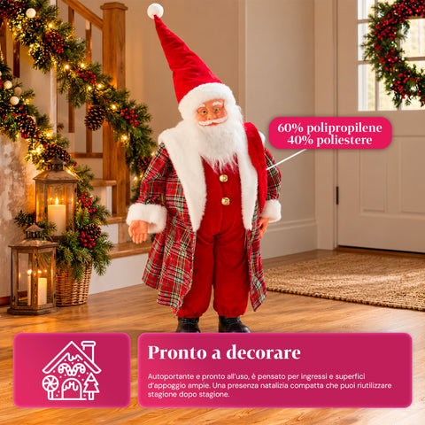 Kerstman met verlichting en muziek, decoratief kerstbeeld van 65-95-120 cm, lichtgevend ornament op batterijen - Blind Box