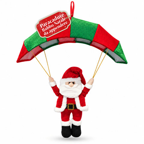 Parachute de Noël à suspendre 80 cm avec personnage de Noël, 4 personnages