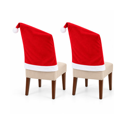 Housse de chaise de Noël en forme de bonnet de Père Noël 50x60 cm