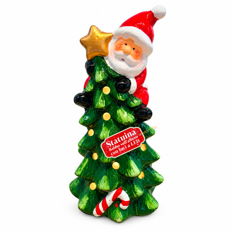 Statuette de Noël lumineuse en céramique de 26 cm avec LED, 10 modèles