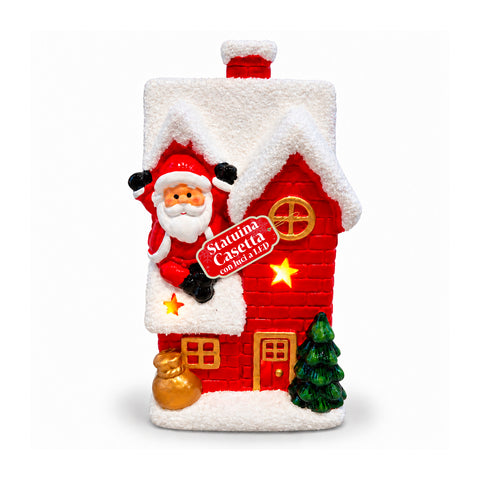 Statuette de Noël lumineuse en céramique de 26 cm avec LED, 10 modèles