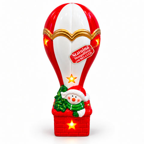 Statuette de Noël lumineuse en céramique de 26 cm avec LED, 10 modèles