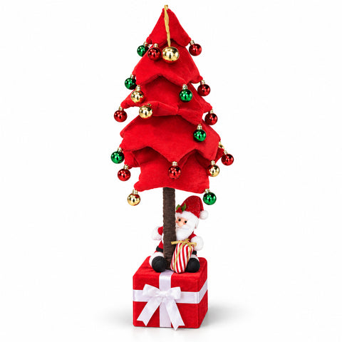 Sapin de Noël extensible de 90 et 95 cm avec paquet cadeau et personnages