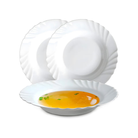 Set van 19 borden van opaalglas Titan
